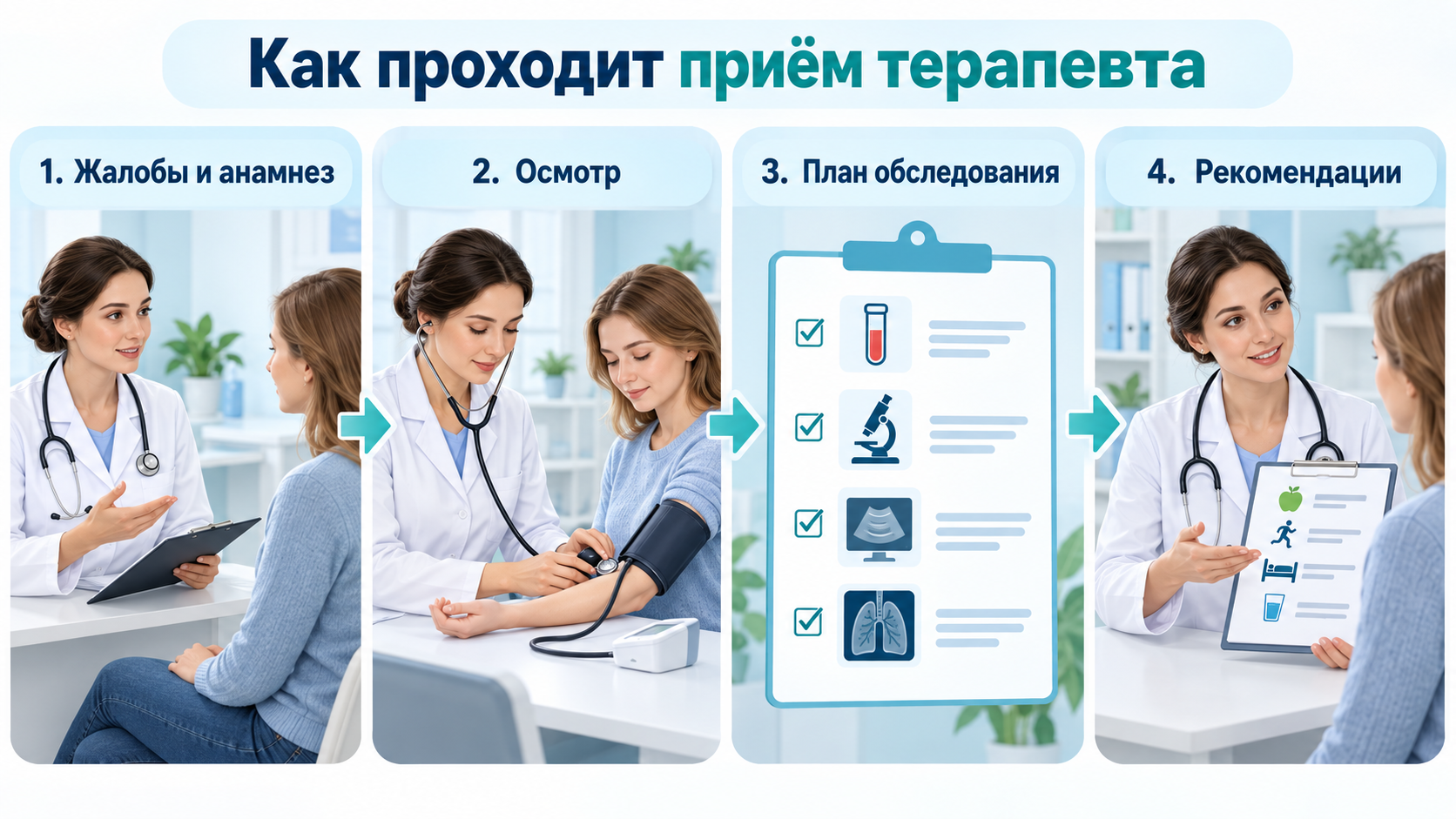 Как проходит приём терапевта Как проходит приём терапевта