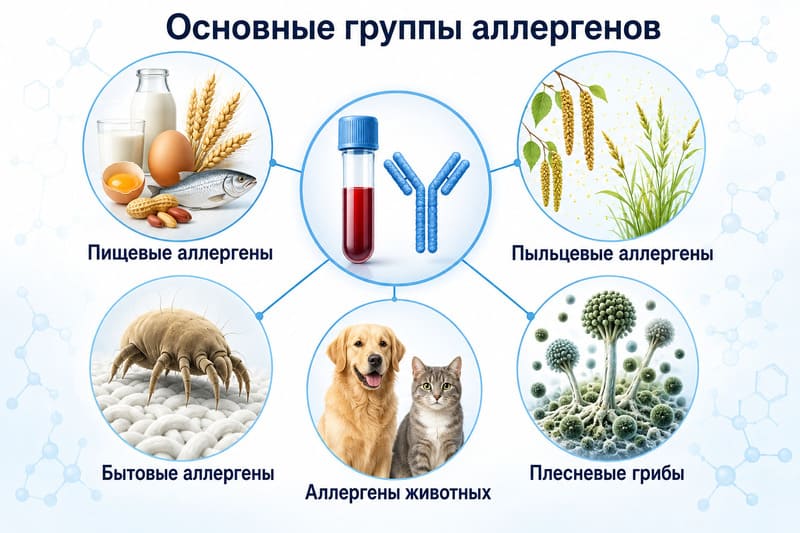 Основные группы аллергенов